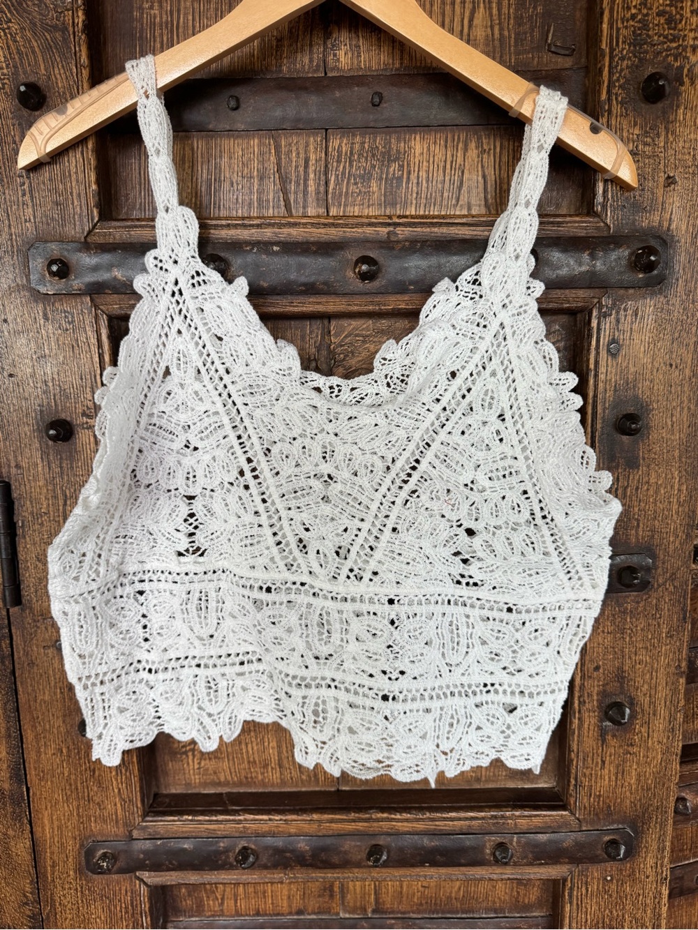 Crochet Lace White Tank Top